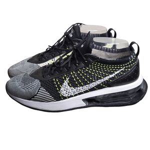 Nike Air Max Flyknit Racer Shoes Women Size 9 Black White Comfort Low Sneakers